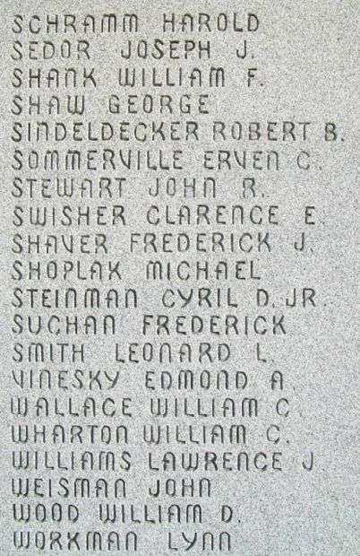 BELLAIRE WORLD WAR II MEMORIAL STONE G