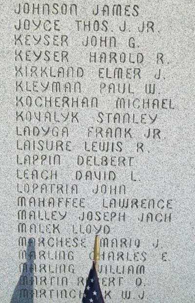 BELLAIRE WORLD WAR II MEMORIAL STONE D