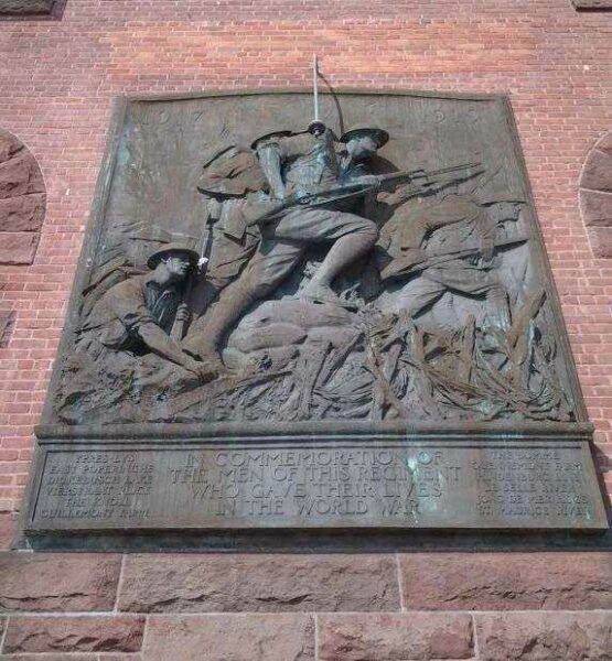 23RD REGIMENT ARMORY WORLD WAR I MEMORIAL PLAQUE