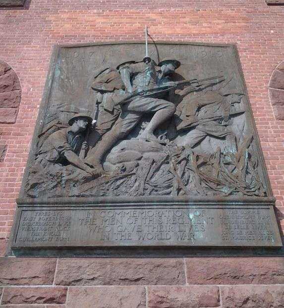 23RD REGIMENT ARMORY WORLD WAR I MEMORIAL PLAQUE