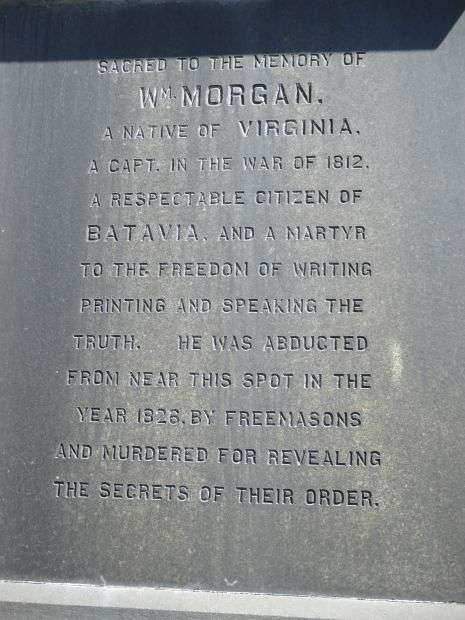 CAPT. WM. MORGAN WAR MEMORIAL DEDICATION STONE