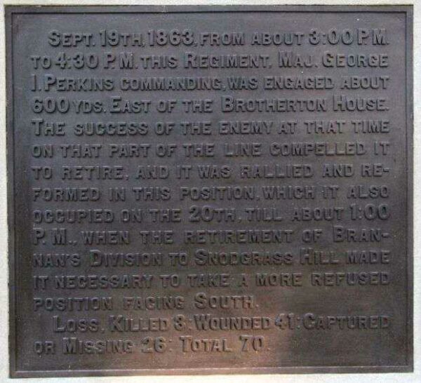 105TH OHIO INFANTRY WAR MEMORIAL PLAQUE