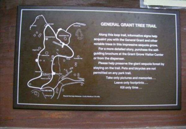 GENERAL GRANT TREE TRAIL MEMORIAL PLAQUE