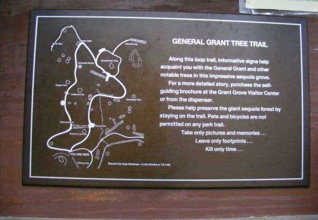 GENERAL GRANT TREE TRAIL MEMORIAL PLAQUE