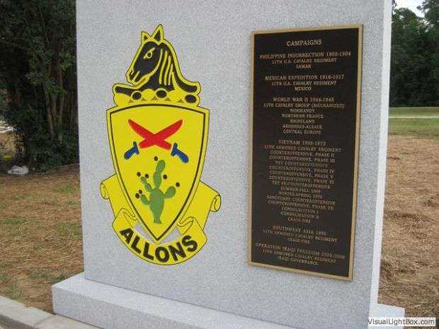 11TH ARMORED CAVALRY (BLACKHORSE) WAR MEMORIAL BACK