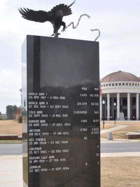 FORT BENNING POW MIA WAR MEMORIAL BACK