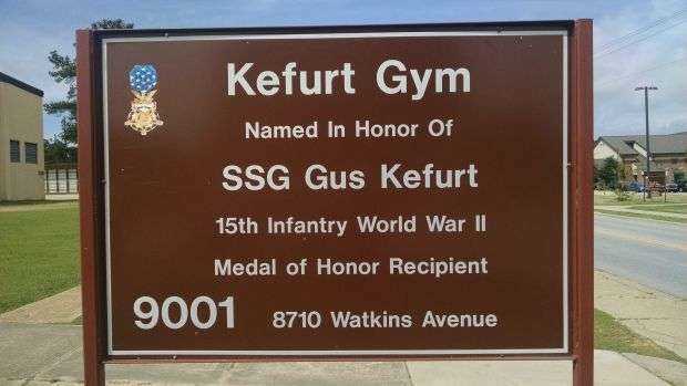 KEFURT GYM MEDAL OF HONOR MEMORIAL MARKER