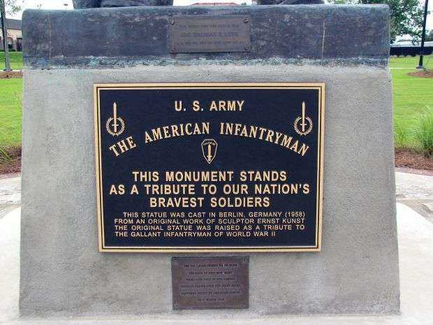 THE AMERICAN INFANTRY WAR MEMORIAL PLAQUE