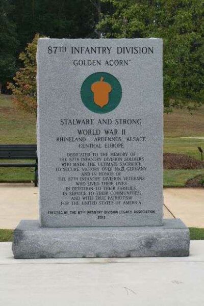 87TH INFANTRY DIVISION “GOLDEN ACORN” WAR MEMORIAL