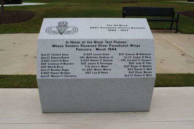 THE ALL-BLACK 555TH PARACHUTE INFANTRY BATTALION WAR MEMORIAL