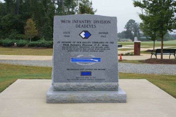 96TH INFANTRY DIVISION DEADEYES WAR MEMORIAL FRONT
