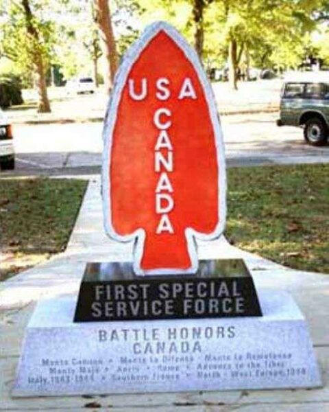 USA CANADA FIRST SPECIAL SERVICE FORCE CANADA WAR MEMORIAL