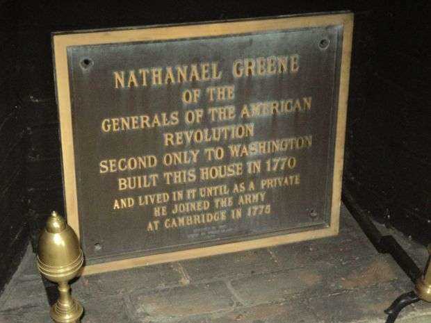 NATHANAEL GREENE REVOLUTIONARY WAR MEMORIAL PLAQUE
