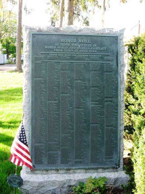 HYDE PARK WORLD WAR II AND KOREAN CONFLICT MEMORIAL