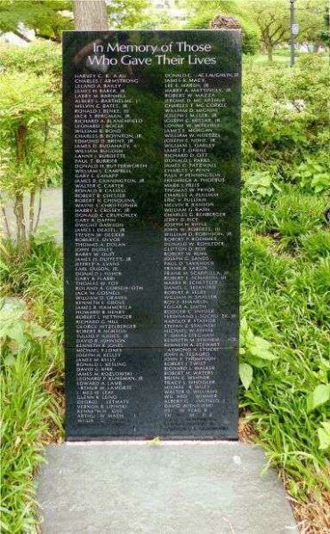 BALTIMORE COUNTY VIETNAM VETERANS MEMORIAL BACK