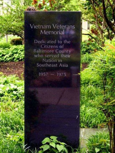 BALTIMORE COUNTY VIETNAM VETERANS MEMORIAL FRONT