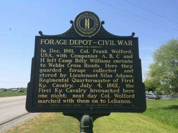 FORAGE DEPOT-CIVIL WAR MEMORIAL MARKER