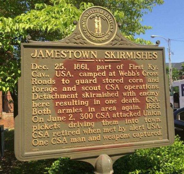 JAMESTOWN SKIRMISHES WAR MEMORIAL MARKER