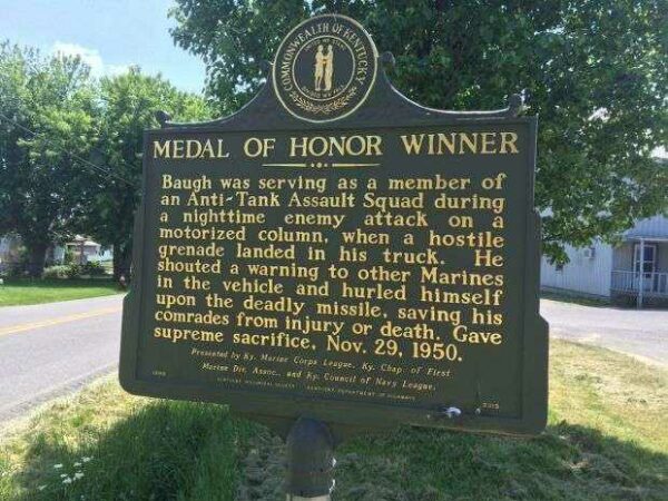 MEDAL OF HONOR WINNER WAR MEMORIAL MARKER