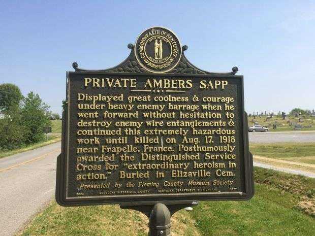 PRIVATE AMBERS SAPP WAR MEMORIAL MARKER