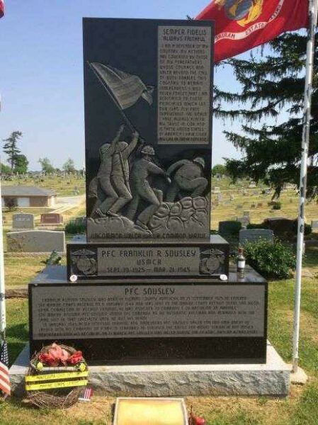 PFC FRANKLIN R. SOUSLEY WAR MEMORIAL FRONT