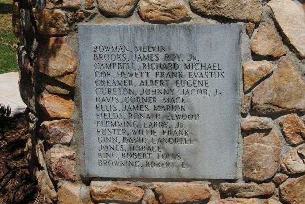 ANDERSON COUNTY VIETNAM VETERANS MEMORIAL STONE A