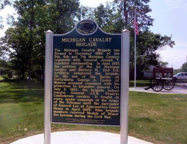 MICHIGAN CAVALRY BRIGADE WAR MEMORIAL MARKER