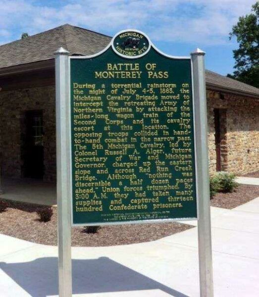 BATTLE OF MONTEREY PASS WAR MEMORIAL MARKER