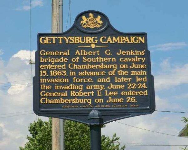 GETTYSBURG CAMPAIGN WAR MEMORIAL MARKER XVIII