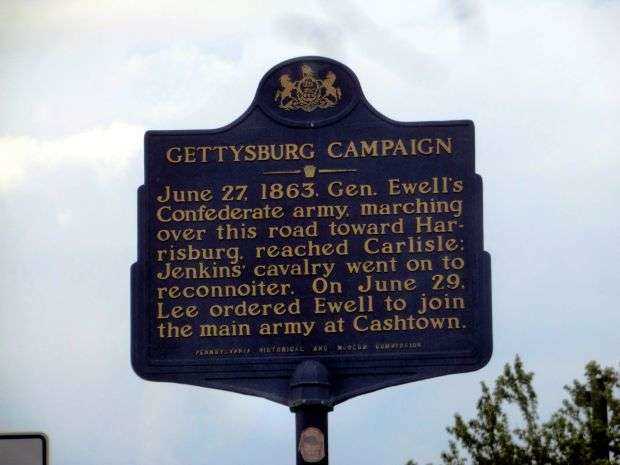 GETTYSBURG CAMPAIGN WAR MEMORIAL MARKER XVII