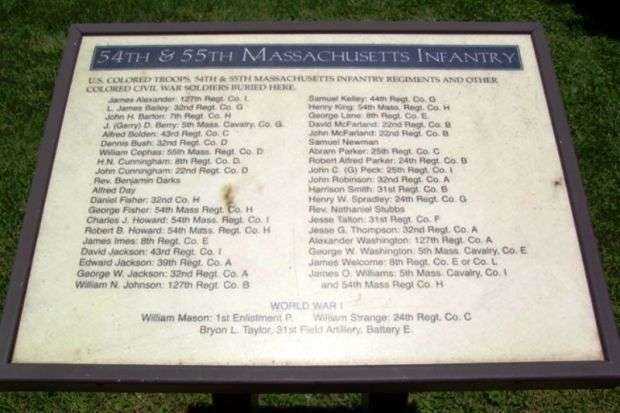54TH & 55TH MASSACHUSETTS INFANTRY WAR MEMORIAL PLAQUE
