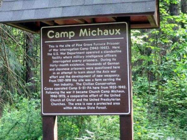 CAMP MICHAUX WAR MEMORIAL MARKER