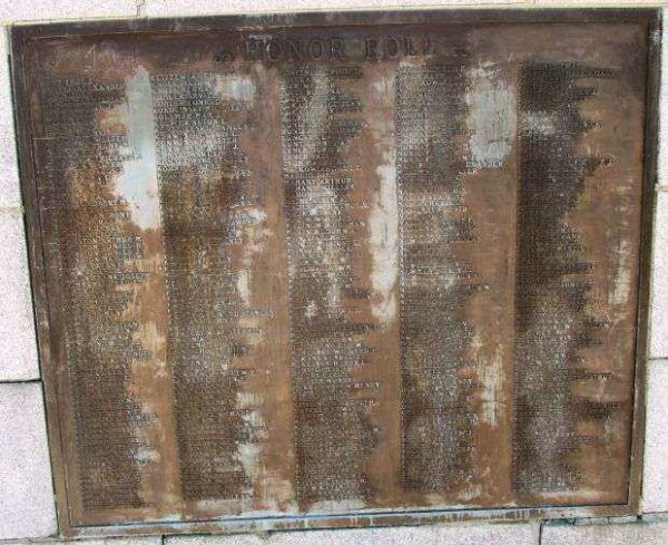 THE CITY OF DUNKIRK WORLD WAR MEMORIAL PLAQUE C