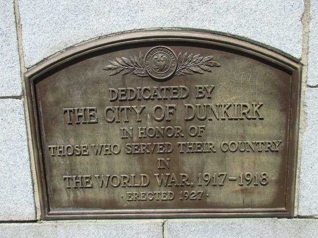 THE CITY OF DUNKIRK WORLD WAR MEMORIAL PLAQUE A