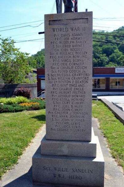 LESLIE COUNTY WAR VETERANS MEMORIAL SIDE B