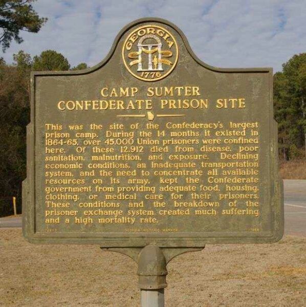 CAMP SUMTER CONFEDERATE PRISON WAR MEMORIAL MARKER