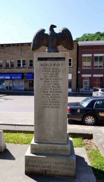 LESLIE COUNTY WAR VETERANS MEMORIAL SIDE A
