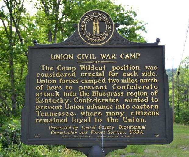 UNION CIVIL WAR CAMP MEMORIAL MARKER BACK