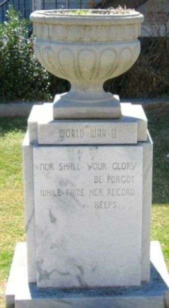 ALABAMA WAR VETERANS MONUMENT PEDESTAL F