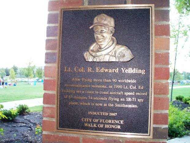 LT. COL. R. EDWARD YEILDING WAR MEMORIAL PLAQUE