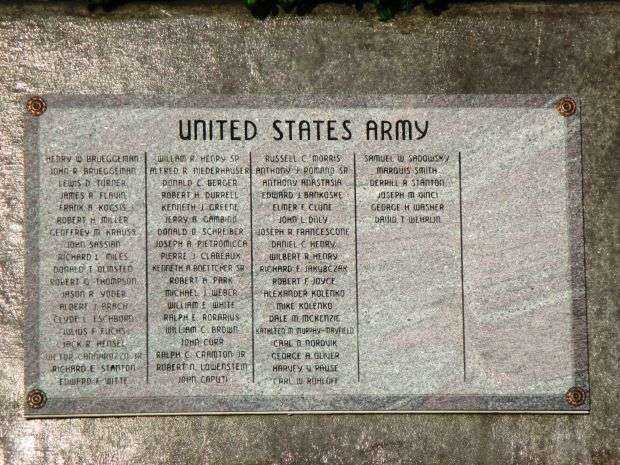 TOWN OF TONAWANDA VETERANS MEMORIAL STONE W