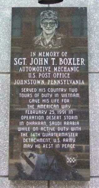 SGT. JOHN T. BOXLER MEMORIAL