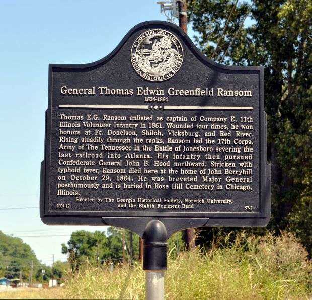 GENERAL THOMAS EDWIN GREENFIELD RANSOM WAR MEMORIAL MARKER