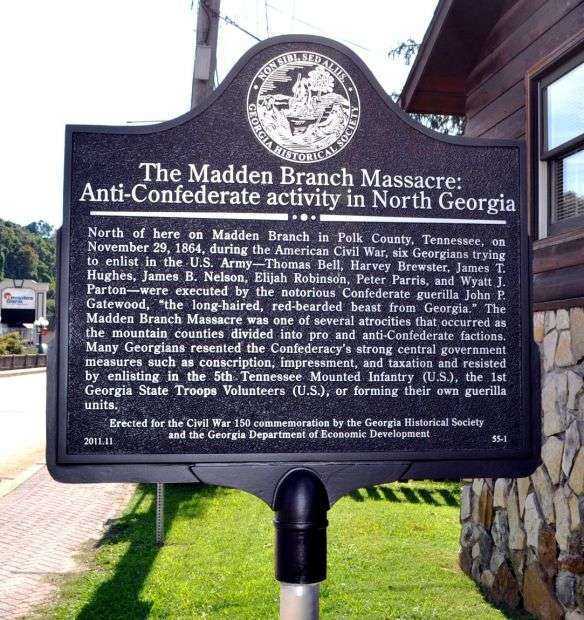 THE MADDEN BRANCH MASSACRE WAR MEMORIAL MARKER