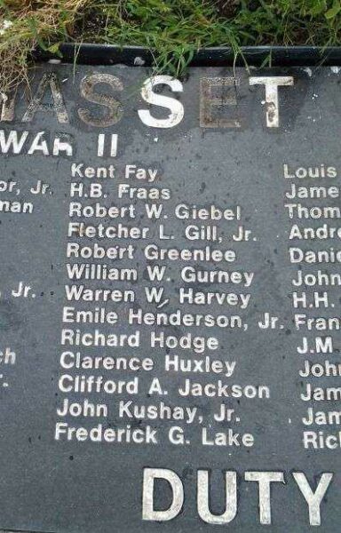 MANHASSET GOLD STAR HONOR ROLL MEMORIAL SECTION D