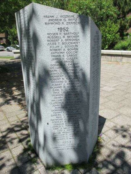 BUFFALO KOREAN WAR MEMORIAL HEXAGONAL PRISM SIDE E
