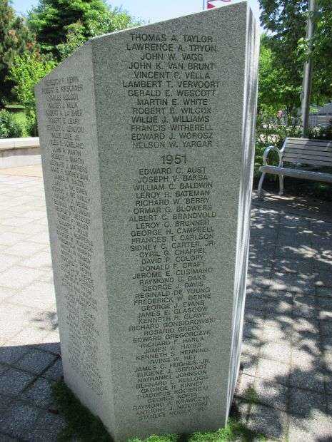BUFFALO KOREAN WAR MEMORIAL HEXAGONAL PRISM SIDE C