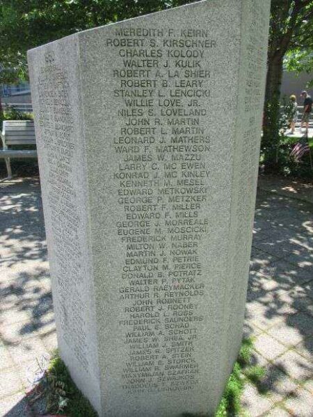 BUFFALO KOREAN WAR MEMORIAL HEXAGONAL PRISM SIDE B