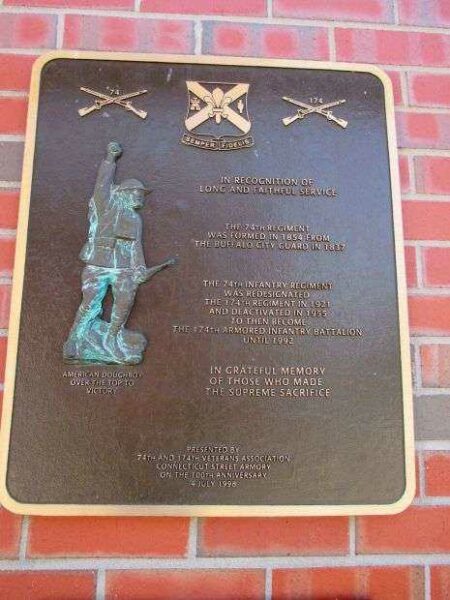 74TH REGIMENT & 174TH REGIMENT WAR MEMORIAL PLAQUE