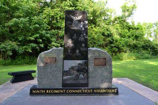 NINTH REGIMENT CONNECTICUT VOLUNTEERS WAR MEMORIAL FRONT